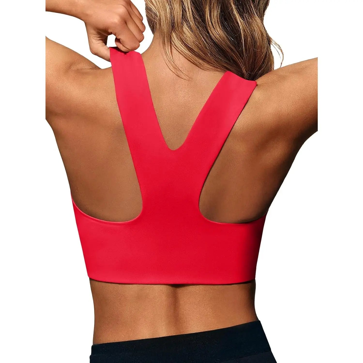 Aoysky Women'S Buttery Soft Square Neck Padded Compressive Seamless Longline Sports Bra - Bras for Women, Activewear Crop Top for Yoga, Running Workouts, Sports Bra for Women