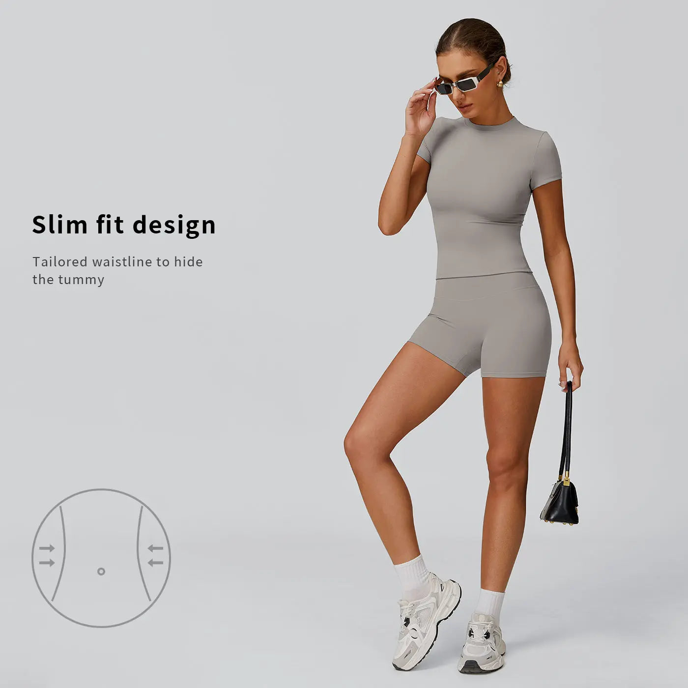 Tenwolf 2-Piece Boat Neck Open-Back Workout Set, Shaping Support, Breathable Quick-Dry, Yoga, Gym, Athletic Women’S Backless Tank Top Set, Sports Fitness Wear with Tummy Control Sweat Suit