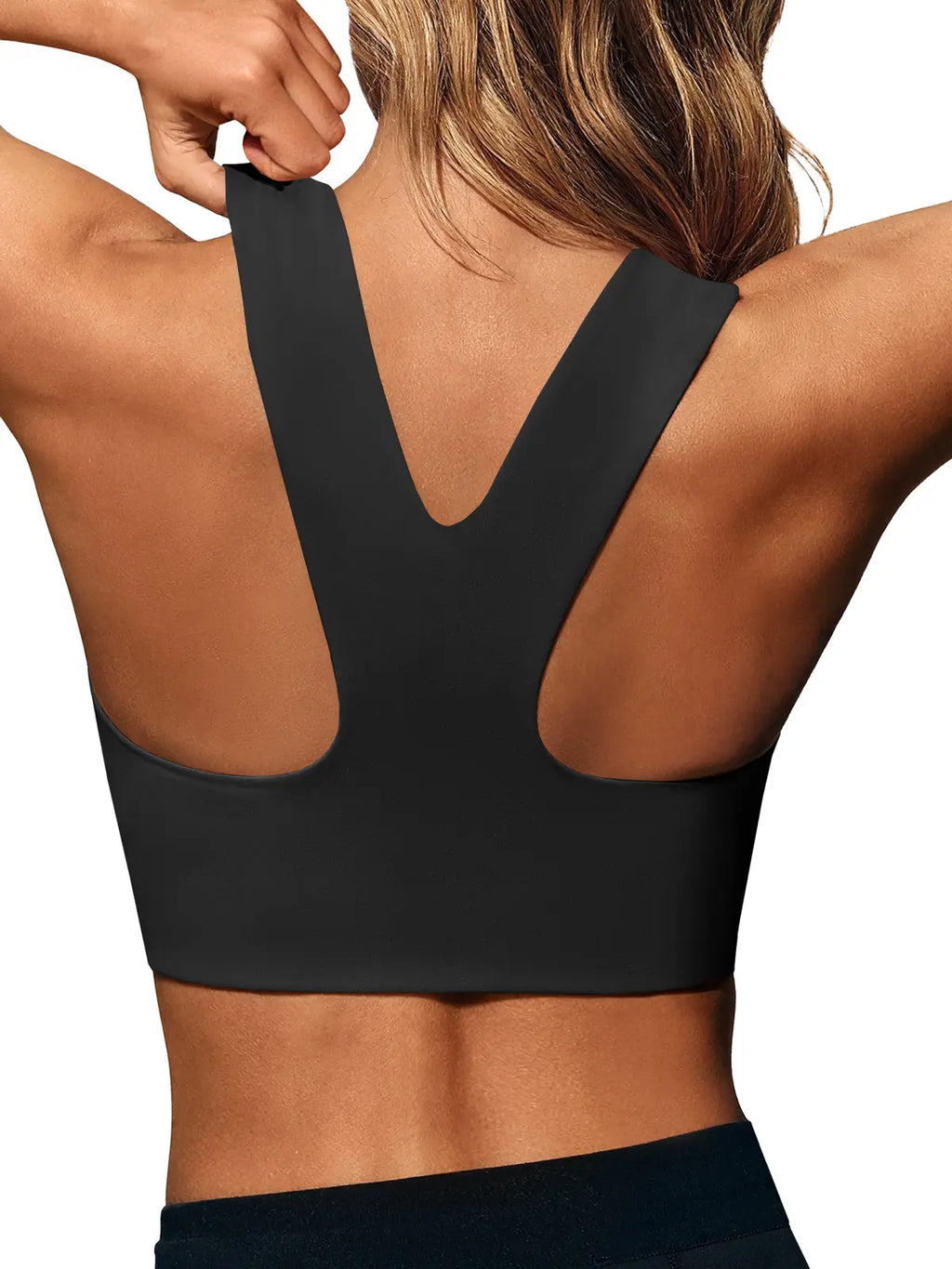 Aoysky Women'S Buttery Soft Square Neck Padded Compressive Seamless Longline Sports Bra - Bras for Women, Activewear Crop Top for Yoga, Running Workouts, Sports Bra for Women