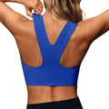 Aoysky Women'S Buttery Soft Square Neck Padded Compressive Seamless Longline Sports Bra - Bras for Women, Activewear Crop Top for Yoga, Running Workouts, Sports Bra for Women